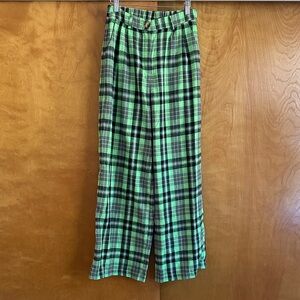 Dressed in LALA Green Plaid Pants